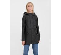 Regenjacke VERO MODA "VMMALOU COATED JACKET", Damen, Gr. XL, schwarz, Web, Obermaterial: 100% Polyester, unifarben, Po-bedeckend, Jacken (52737742-XL) schwarz