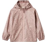 Regenjacke WHEAT "Rainwear Chardy Jacket", Mädchen, Gr. 122, powder flower meadow, Web, Obermaterial: 100% Polyester, geblümt, regular fit, Jacken Regenjacke, wasserdicht mit verschweißten Nähten (600