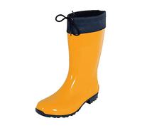 Regenliebe Damen Gummistiefel de Fieselregen Regenstiefel Langschaft, Farbe:gelb, Größe:39 EU