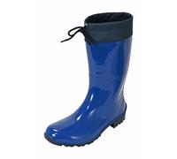 Regenliebe Damen Gummistiefel de Fieselregen Regenstiefel Langschaft, Farbe:kobalt, Größe:39 EU