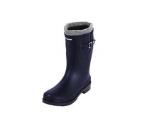 Regenliebe Damen Gummistiefel Pfütze-W warm gefüttert halbhoher Regenstiefel, Farbe:dunkelblau/schwarz, Größe:39 EU