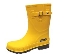Regenliebe Damen halbhoher Gummistiefel de Pladderregen Regenstiefel, Farbe:gelb, Größe:39 EU