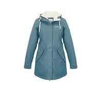 Regenliebe Damen Regenmantel Friesennerz mit Teddyfleece gefüttert, Größe:40, Farbe:petrolblau