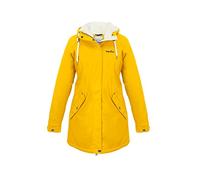 Regenliebe Damen Regenmantel Friesennerz mit Teddyfleece gefüttert, Größe:46, Farbe:gelb