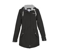 Regenliebe Damen Regenmantel | Friesennerz tailliert | gestreiftes Innenfutter | winddicht und wasserdicht, Größe:40, Farbe:schwarz