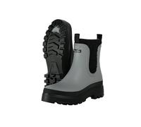 Regenliebe Damen Regenstiefel Wölkchen grau Halbschaft Gummistiefel Feel Good wärmend gefüttert, Größe:39 EU, Farbe:grau