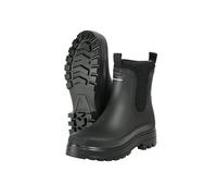 Regenliebe Damen Regenstiefel Wölkchen schwarz Halbschaft Gummistiefel Feel Good wärmend gefüttert, Größe:39 EU, Farbe:schwarz