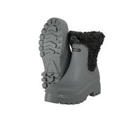 Regenliebe Damen Regenstiefel Wolke grau Halbschaft Gummistiefel Feel Good warm gefüttert, Größe:39 EU, Farbe:grau
