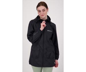 Regenmantel DEPROC ACTIVE "LYNN WOMEN", Damen, Gr. 46 (L), schwarz, 100% Polyester, PU-beschichtet, mit innenliegendem Gummizug, Mäntel, auch in Großen Größen erhältlich (22266402-46) schwarz