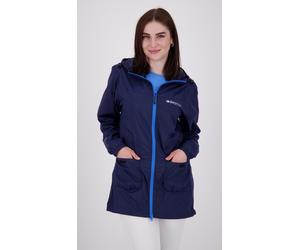 Regenmantel DEPROC ACTIVE "ROBSON LONG WOMEN", Damen, Gr. 40/42 (M), blau (navy), 100% Polyester, mit innenliegendem Gummizug, Mäntel, auch in Großen Größen erhältlich (62985606-42) navy