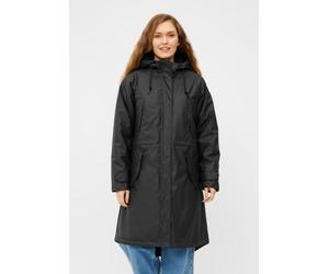 Regenmantel DERBE "Friese Tildaholm glitter", Damen, Gr. 46, schwarz (jet schwarz, glitter), Obermaterial: 100% Polyester. Futter: 100% Polyester, Mäntel, Wasserabweisend, winddicht, Glitzer (52246666