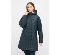 Regenmantel DERBE "Tidaholm", Damen, Gr. 38, blau (navy), Obermaterial: 100% Polyester; Futter: 100% Polyester, Mäntel, Wasserabweisend, winddicht, Teddylining (67279141-38) navy