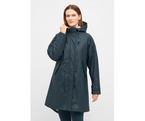 Regenmantel DERBE "Tidaholm", Damen, Gr. 44, blau (navy), Obermaterial: 100% Polyester. Futter: 100% Polyester, Mäntel, Wasserabweisend, winddicht, Teddylining (67279141-44) navy