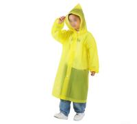 Regenmantel für Kinder, transparent, dick und lang, wiederverwendbar, PVC/PE-Mischgewebe, leichter Regenschutz, geeignet für Kindergarten- und Schulaktivitäten (Weiß-offen)