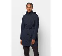 Regenmantel JACK WOLFSKIN "NORDEN PORT COAT W", Damen, Gr. M (38/40), blau (night, blau), OBERSTOFF: 100% POLYAMID Futter: 100% POLYESTER, Mäntel (38127104-M) night, blau