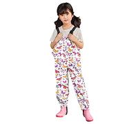 Regenmantel Kinder Matschhose Regenjacke Outdoor Wasserdichter Kinder doppelt Warmer Stoff Kinder Schlamm Mädchen Winddichte Latzhose Regenhose Hose atmungsaktive Unterteile Baby Fahrrad 4 Jahr a132