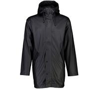 Regenmantel LINDBERGH, Herren, Gr. XXL, schwarz, Web, Obermaterial: 100% Polyurethan, unifarben, relaxed fit ca. Mitte Oberschenkel, Rundhals, mit Druckknöpfen, Mäntel, mit Kapuze (29610763-XXL) schwa