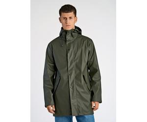 Regenmantel LINDBERGH "Regenmantel Relaxed Fit", Herren, Gr. L, grün (dk army), Obermaterial: 100% Polyurethan, Mäntel (41320452-L) dk army