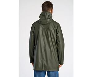 Regenmantel LINDBERGH "Regenmantel Relaxed Fit", Herren, Gr. S, grün (dk army), Obermaterial: 100% Polyurethan, Mäntel (41320452-S) dk army