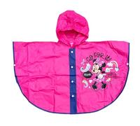 Regenmantel Minnie Disney Poncho mit Kapuze und Knopfverschluss Regenjacke für Kinder, fuchsia, 6 Jahre