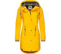 Regenjacke PEAK TIME "L60042", Damen, Gr. XL (42), gelb (dottergelb), Obermaterial: 100% Polyurethan. Futter 1: 100% Polyester. Futter 2: 60% Baumwolle, 40% Polyester. Wattierung: 100% Polyester, tail