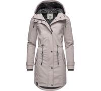 Regenjacke PEAK TIME "L60042", Damen, Gr. L (40), grau (hellgrau), Obermaterial: 100% Polyurethan. Futter 1: 100% Polyester. Futter 2: 60% Baumwolle, 40% Polyester. Wattierung: 100% Polyester, taillie
