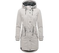 Regenjacke PEAK TIME "L60042", Damen, Gr. S (36), grau (hellgrau), Obermaterial: 100% Polyurethan. Futter 1: 100% Polyester. Futter 2: 60% Baumwolle, 40% Polyester. Wattierung: 100% Polyester, taillie