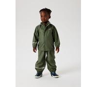 Regenmantel NAME IT "NKNDRY10 für Mädchen mit Regenjacke und Hose im Set", Jungen, Gr. 128, grün (thyme), Web, Obermaterial: 100% Polyester, unifarben, regular fit normal, elastischer Bund, Mäntel Reg