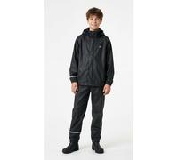 Regenmantel NAME IT "NKNDRY10 für Mädchen mit Regenjacke und Hose im Set", Jungen, Gr. 80, schwarz, Web, Obermaterial: 100% Polyester, unifarben, regular fit normal, elastischer Bund, Mäntel Regenanzu