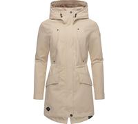 Regenmantel RAGWEAR "Begonia" Gr. M (38), beige (sand) Damen Mäntel Übergangsmäntel Wasserdichter Übergangsmantel mit großer Kapuze (14216048-M)