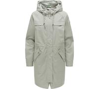 Regenmantel RAGWEAR "Ximenna", Damen, Gr. M (38), dusty olive, Obermaterial: 100% Polyester; Innenfutter: 100% Polyester, gerade ca. Mitte Oberschenkel, hoch geschlossener Ausschnitt, mit Knopf,Ärmel