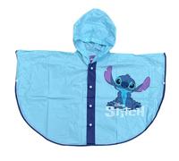 Regenmantel Stitch Disney Regenjacke Kinder Regenponcho mit Kapuze und Knopfverschluss