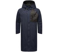 Regenmantel STONE HARBOUR "Zafaar", Herren, Gr. M (50), blau (navy), Obermaterial: 100% Nylon. Innenfutter: 100% Polyester. Ärmelfutter: 100% Polyester, lässig geschnitten knieumspielend, hoch geschlo