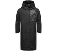 Regenmantel STONE HARBOUR "Zafaar", Herren, Gr. M (50), schwarz, Obermaterial: 100% Nylon; Innenfutter: 100% Polyester; Ärmelfutter: 100% Polyester, lässig geschnitten knieumspielend, hoch geschlossen