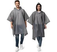 Regenponcho Damen Herren Rucksäcke Wandern Festival 2 Stück Grau