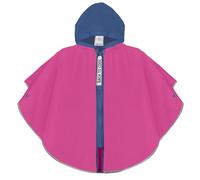 Regenponcho Kleine Mädchen 3 4 5 6 Jahre mit Wasserdichtem Reißverschluss - Reflektierende Regen Poncho Mantel Kleinkind Kinder - Regenjacke Regencape Kindergarten mit Kapuze (3-6 Jahre, Fuchsia)