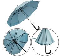 Stockschirm Automatik Groß und Robust, ein stabiler Regenschirm für Herren und Damen mit Metallstock, wetterfester Schirm in Hellblau Ø103 cm