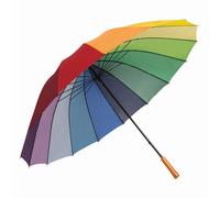 Regenschirm bunt Stockschirm 2 Personen Regenschirm Ø131cm Golfschirm Regenbogen