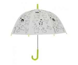 Regenschirm D70cm Bauernhof zum auslmalen + 9 Mals