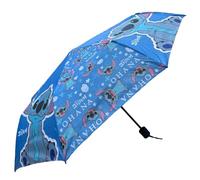 Regenschirm faltbar stitch disney regenzubehör regenschirm verschließbar kinderregenschirm glasfasergestell manuelles öffnen, blau