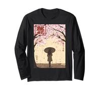 Regenschirm für Mädchen, Kirschblüten, japanische Kunst, Damen, Kinder Langarmshirt
