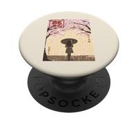 Regenschirm für Mädchen, Kirschblüten, japanische Kunst, Damen, Kinder PopSockets Klebender PopGrip
