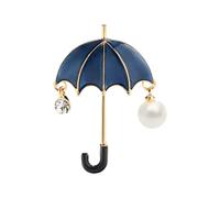 Regenschirm mit Strass Brosche aus Legierung für Damen und Mädchen
