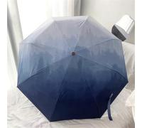 Regenschirm, Sonnenschirm Freien Uv-Schutz, Automatik Faltschirm Winddicht Regenfest, Leicht Kompakt, Portable Umbrella Travel, Durable Regenschirm (Meer- Und Himmelblau)
