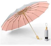 Regenschirm, Stark, Windbeständig, 16 K, Manueller Regenschirm, Herren-Sonnenschirm, Damen, Regen, Große Regenschirme, Super Sonnenschutz Und UV-Schutz,Rosa,HaoAMZ