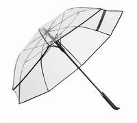 Regenschirm Transparent halbautomatik Ø103 cm Stockschirm 420 Gr Schirm Schwarz