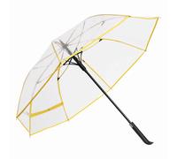 Regenschirm Transparent halbautomatik Ø103 cm Stockschirm 420 Gramm Schirm Gelb