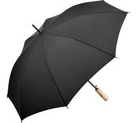Regenschirm, umweltfreundlich, automatisch, aus recyceltem Kunststoff, großer Schutz, Durchmesser 105 cm, Schwarz