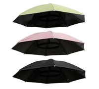Regenschirmhut, 3 Stück Lustiger Kopf Regenschirm Winddichter Hut für Kinder Erwachsene, Große Sonnenschirm Hut für Sonnenschutz, Faltbare Angeln Kopfschirm Schirmhut Wasserdicht, für Männer