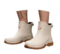 Regenschuhe, Kurze Stiefeletten, japanische Outdoor-Schuhe, Slipper, Küchenclogs (Beige-D, 44)